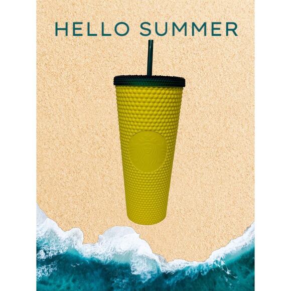 Starbucks Hawaii Exclusive 2020 Pineapple Matte Studded Tumbler Cup 24oz Venti - Picture 1 of 6